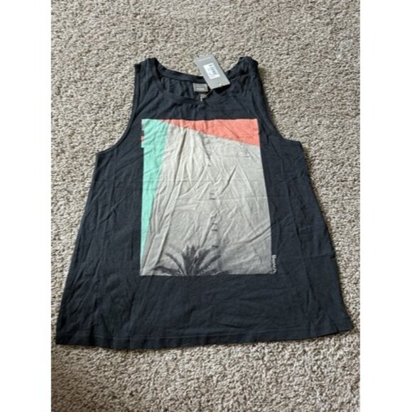 Bench Womens Black Sleeveless Graphic Print Tank Size Small Pull Over Activewear - Picture 1 of 14